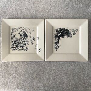 Alice In Wonderland 9" x 9" Square Plates By Fishs Eddy